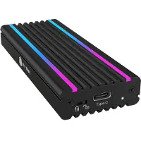 Icy Box IB-1824ML-C31, SSD-Gehäuse, M.2, PCI Express 3.0, 10 Gbit/s, USB Anschluss, Schwarz