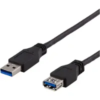 Deltaco USB3-241, 1 m, USB A, USB A, USB 3.2 Gen 1 (3.1 Gen 1), 5000 Mbit/s, Schwarz