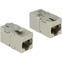 DeLOCK 2xRJ45, Silber, RJ45, RJ45, Gold, 16,8 mm, 30 mm