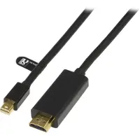 Deltaco DP-HDMI204 Videokabel-Adapter 2 m Mini DisplayPort HDMI Typ A (Standard) Schwarz