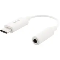Deltaco USBC-1145, Weiß, USB C, 3.5mm, 0,11 m, Männlich, Weiblich