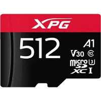ADATA XPG AUSDX512GUI3XPGA2-R, 512 GB, MicroSDXC, Klasse 10, UHS-I, 100 MB/s, 85 MB/s