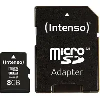 Intenso 8 GB microSDHC Karte Class 10 inkl. SD-Adapter