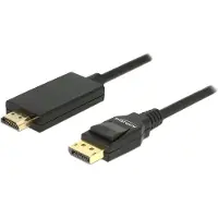 DeLOCK 85316, 1 m, DisplayPort, HDMI, Männlich, Männlich, Gerade