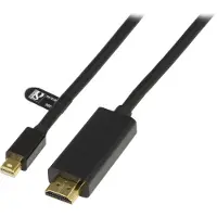 Deltaco DP-HDMI104, 1 m, Mini DisplayPort, HDMI, Männlich, Männlich, 1920 x 1080 Pixel