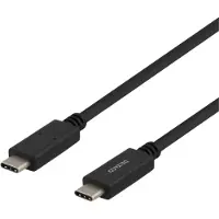 Deltaco USB 2.0-Kabel, Typ C - Typ C, 2 m, schwarz USBC-2002M