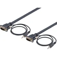 Deltaco monitor cable HD15 ma-ma 3m 1920x1200 60Hz 3.5mm audio