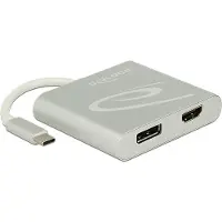 DeLOCK Monitor Splitter USB Typ-C zu HDMI & DP