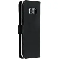 Selencia Samsung Galaxy S8 Hülle - Echtes Leder - - Klapphülle - Schwarz