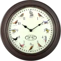 Pflanzen-Kölle Wanduhr mit Vogelgezwitscher