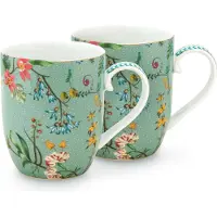 Pip studio Tasse Jolie Flowers Blue Small 145 ml (2er Set)