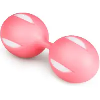 Easytoys - Geisha Collection Wiggle Duo Kegel Ball - pink/weiß 1 St
