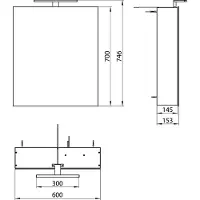 Emco mee LED-Lichtspiegelschrank, aluminium, eine Tür, Aufputzmodell, LED-Leuchte, 600mm, 949805049