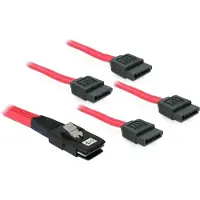 DeLOCK Sata 4x 1m, Rot, 1 m, Männlich/Weiblich