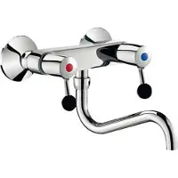 Delabie Wand Zweigriffarm.60l/min,Schwenkausl. unten D22 L200