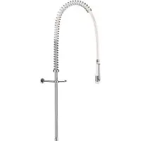 Delabie Geschirrspülbr + Handbrause 433000 o.Arm.,Steigrohr lang G3/4