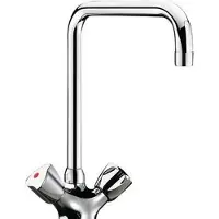 Delabie MBatt. 1-Lochbrg. 45l/min, Schwenkausl. L200, Bediengriffe