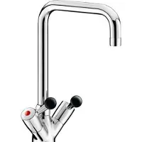 Delabie MBatt. 1-Lochbrg. 45l/min,Schwenkausl. L300, Bakelitkugelgr.