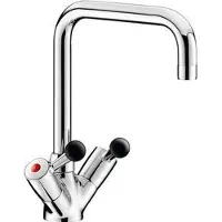 Delabie MBatt. 1-Lochbrg. 45l/min,Schwenkausl. L200, Bakelitkugelgr.