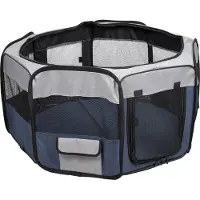 Flamingo Haustier Laufstall Flavio 84x84x43 cm M Blau