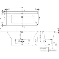 Villeroy & Boch 180COR9CR00VD01 Vorwand-Badewanne Collaro VD 1790x