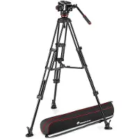 Manfrotto 504x Kugelkopf Und Doppelaluminiumstativ Und Mittelstabilisator