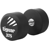 Tiguar PolyurethanKurzhantel 37,5 kg ergonomischer gerändelter Griff, stoßdämpfendes Polyurethan, rutschfestes Design