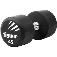Tiguar PolyurethanKurzhantel 45 kg ergonomischer, gerändelter Griff, rutschfest, stoßdämpfendes Polyurethan, langlebiges Design
