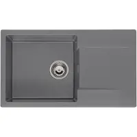 Reginox R33494 Regi Granit Spüle Amsterdam 43 Grey Silvery ab 60 cm Schrankbreite / Einbauspüle