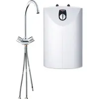Stiebel Eltron Spültisch-Zweigriff-Armatur 232604 Ausladung 200mm, Flex-Schläuche, verchromt