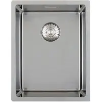 Solido 3D-Spüle CAPP34R10 Edelstahl Spülbecken - Integral-Siebkorbüberlaufventil - 380x440mm