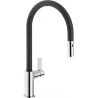 Reginox Armatur R31551 JAPURA BLACK CHROME / Küchenarmatur / Einhebelmischer / Mischbatterie schwarz-chrom