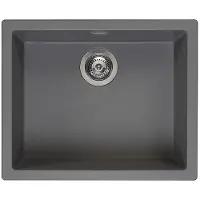 Reginox R30851 Regi Granit Spüle AMSTERDAM 50 Grey Silvery ab 60 cm Schrankbreite / Auflagespüle / Unterbau / Einbauspüle