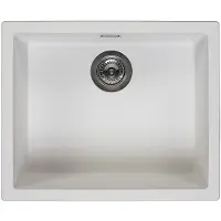 Reginox R30837 Regi Granit Spüle AMSTERDAM 50 Pure White ab 60 cm Schrankbreite / Auflagespüle / Unterbau / Einbauspüle