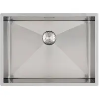 Caressi CAPP55R6R0 Spülbecken, Edelstahl Einzelbecken 59 x 44 cm