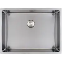 Solido 3D-Spüle CAPP45R10 Edelstahl Spülbecken - Integral-Siebkorbüberlaufventil - 490x440mm