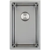 Solido 3D-Spüle CAPP20R10 Edelstahl Spülbecken - Integral-Siebkorbüberlaufventil - 240x440mm
