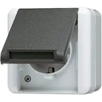 JUNG SCHUKO-Steckdose, 16 A, 250 V, senkrecht, IP 44, WG 800, 1 Stk.
