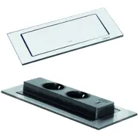 Schulte elektrotechnik Schulte EVOline BackFlip 10.052 USB-A Charger + Einbausteckdose 2 fach matt weiß lackiert
