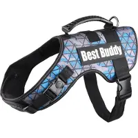 Flamingo Geschirr Best Buddy Uranus blau/camouflage Grid, Größe: XL