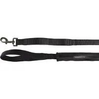 Flamingo Laufleine mit Etui kayga schwarz 160 cm 25 mm Hund