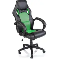 Tresko Racing Chefsessel Bürostuhl Drehstuhl Sportsitz Bürosessel Schreibtischstuhl schwarz/grün