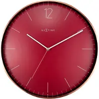 Nextime Essential Copper XXL, Wand, Quarzuhr, Rund, Kupfer, Rot, Aluminium, AA