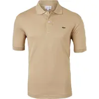 Lacoste L1212 SHORT SLEEVED RIBBED COLLAR S Brown