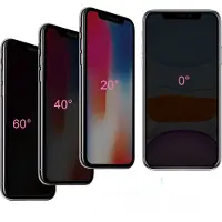 KAPSOLO Blickschutzfilter Displayglas - vollflächiges gehärtetes Privacy Schutzglas / Te