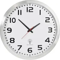 Eurotime Funk-Wanduhr Jumbo O 50 cm Aluminium