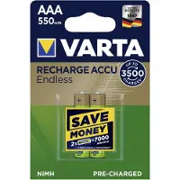 Varta 56663 101 402, Akku, Gold, Grün, Nickel-Metallhydrid (NiMH), 550 mAh, 1,2 V, AAA