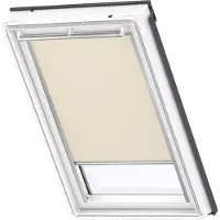 Velux Verdunkelungsrollo uni sandbeige manuell Rahmen aluminium DKL CK06 4556S