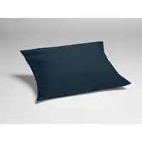 Yumeko Kissenbezug Perkal Baumwolle 80x80 Blau - Eco, Bio & Fairtrade