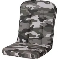 Madison Tuinstoelkussen Carlo 100x48 cm Camouflage, Gelb-Grau, 5 cm Dick, Mit Befestigungsband, Komfortabel